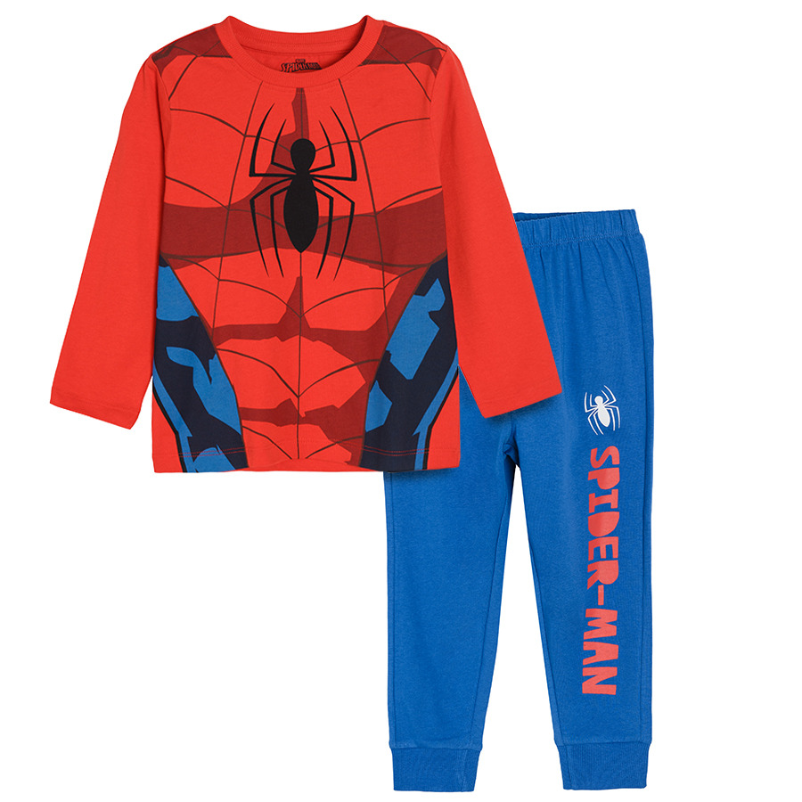Pith system Alleviate Cool Club, Pijama pentru baieti, rosu-albastru, imprimeu Spider-Man -  smyk.com